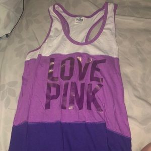 PINK graphic tank top